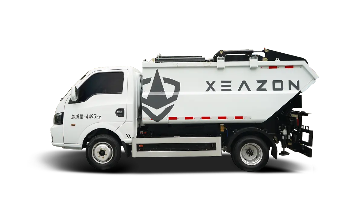 4.5 ton electric rear loader garbage truck – compact bin lift waste collector vehicle