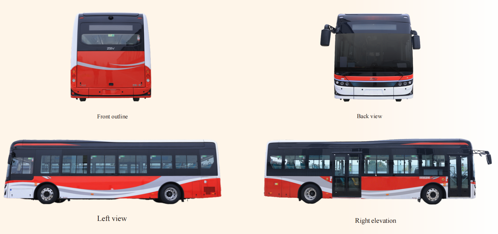 10.5m electric city bus – x10 300kwh | full low floor & air suspension