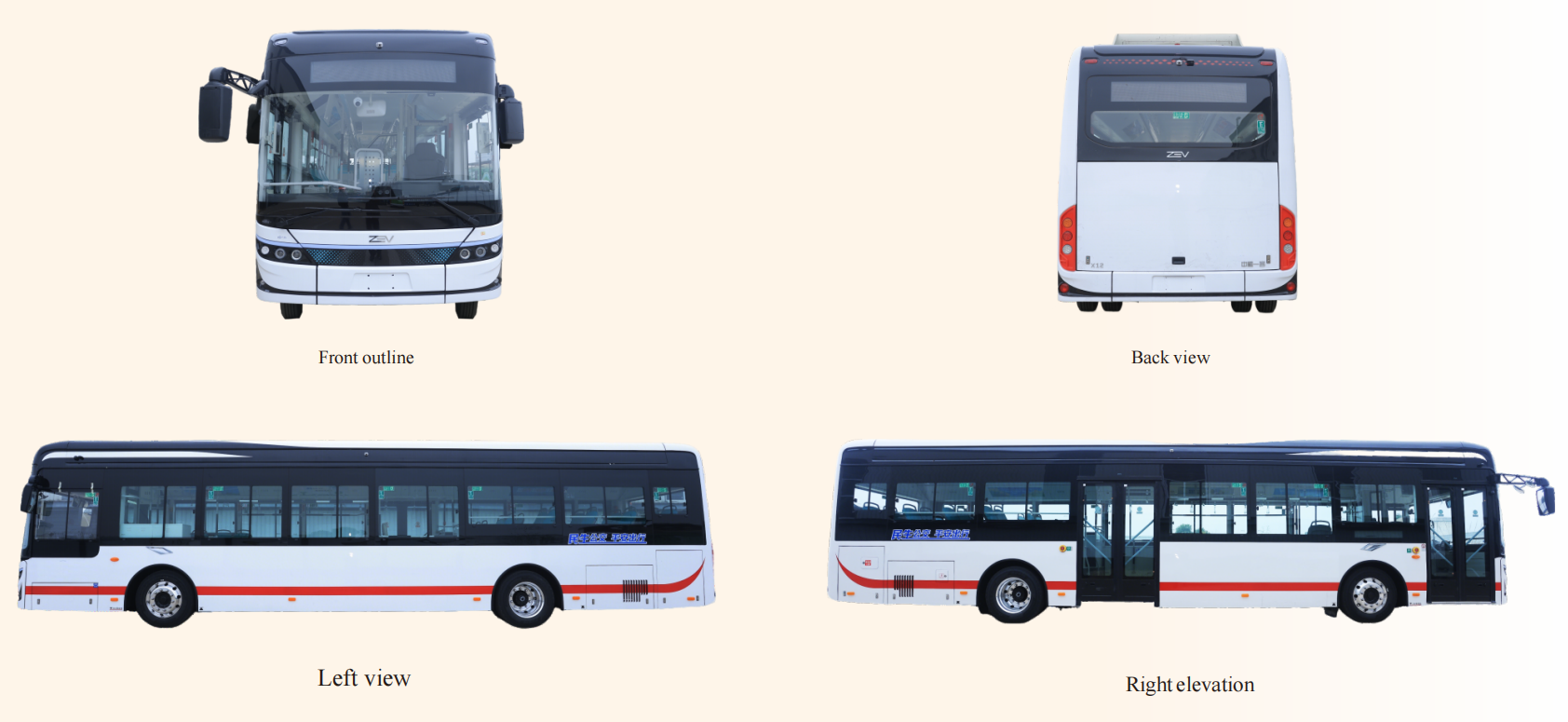 12m electric city bus – x12 321kwh | full low floor & direct drive for urban brt bus