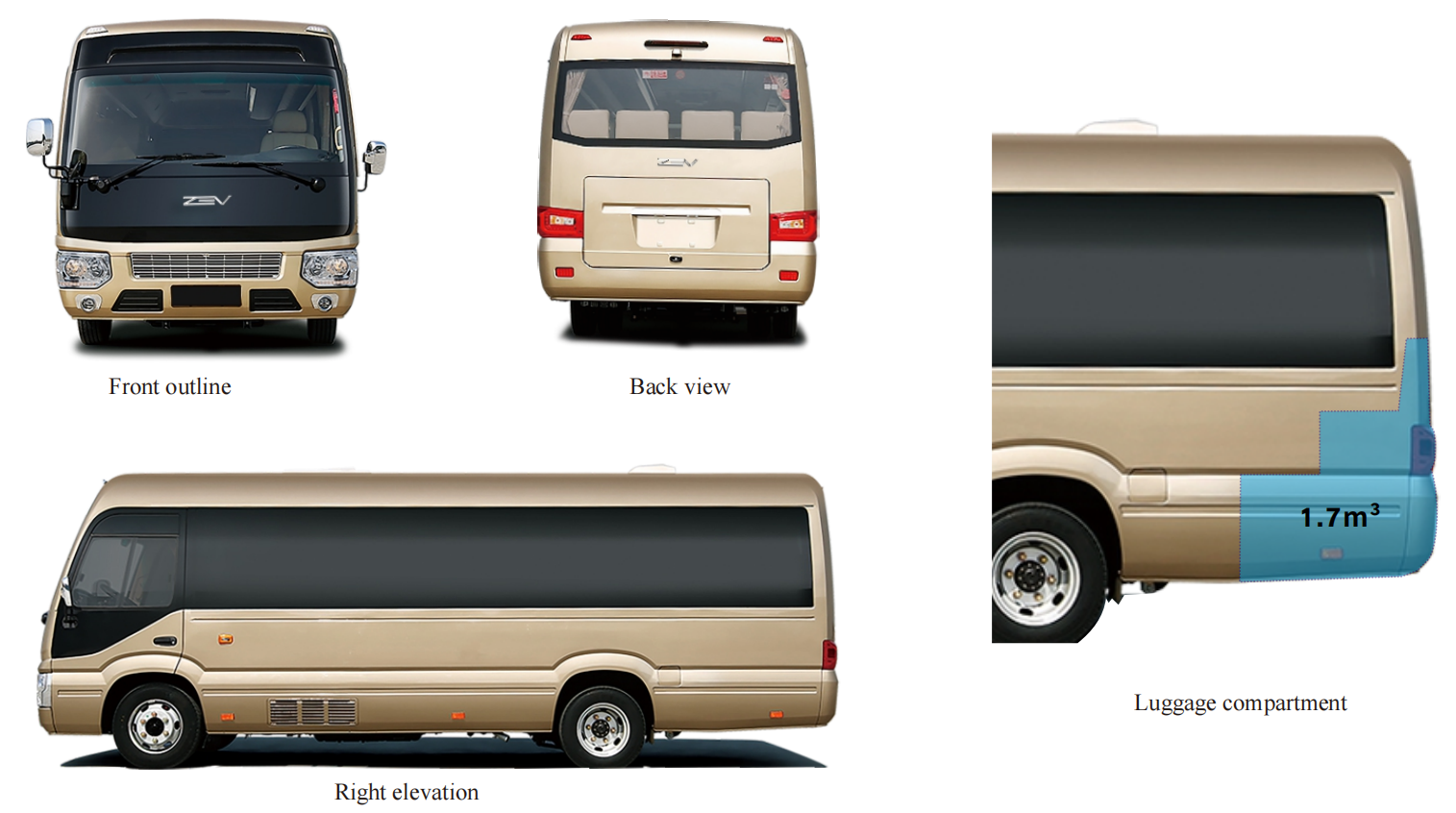 7 meter compact electric bus – z7e 28 seater, low floor city minibus coaster for urban transit