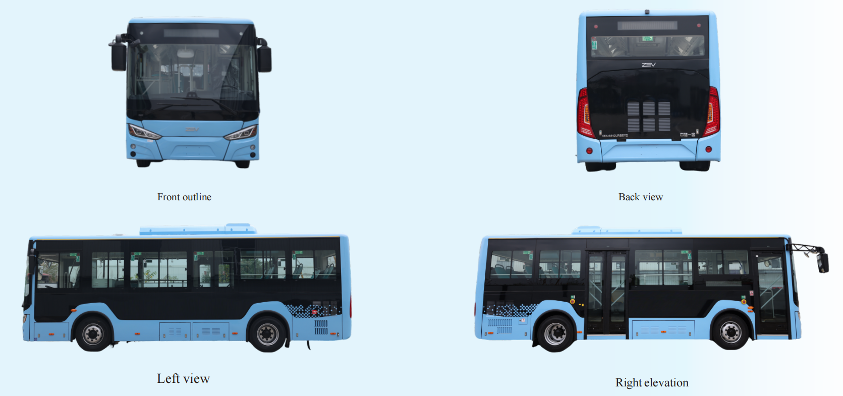 8m electric city bus – x8s direct drive & full low floor city bus