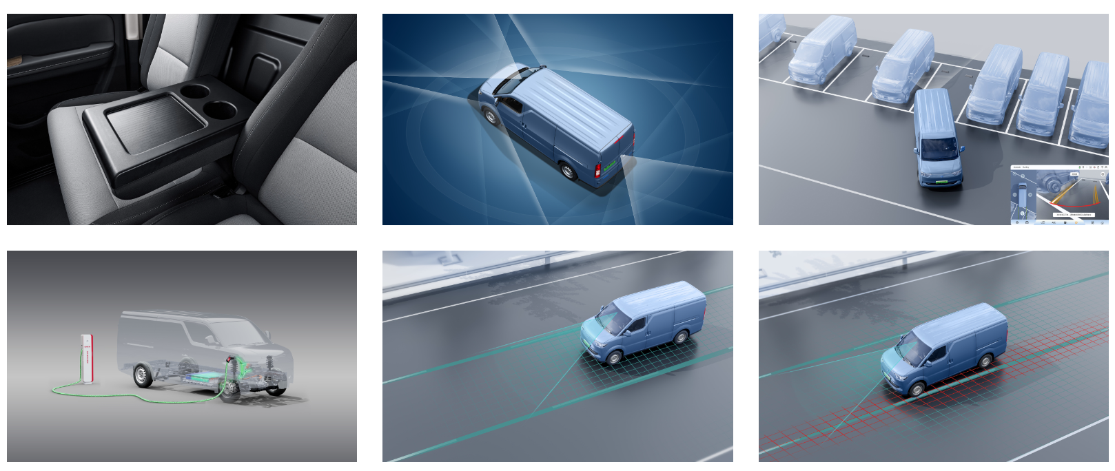 electric cargo van with l2 adas – ec75 cargo version van high capacity for business