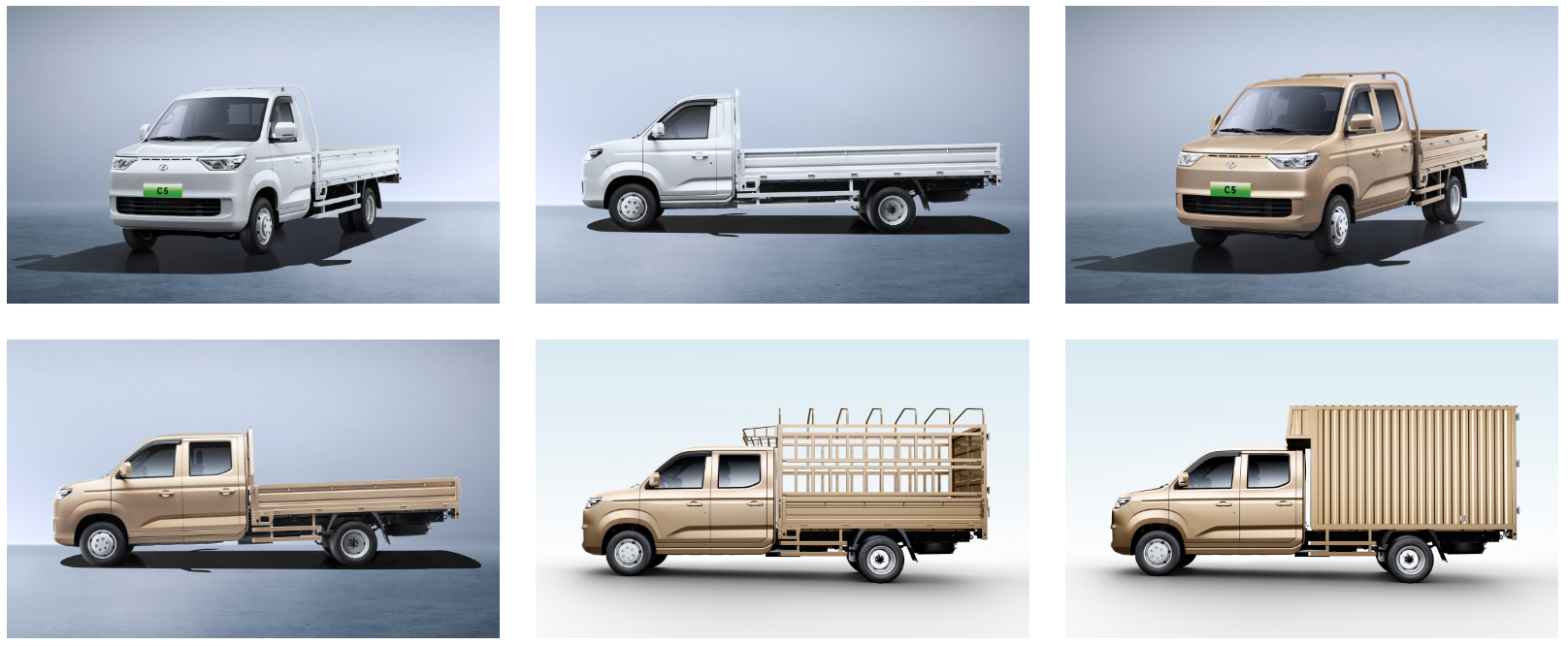 electric light truck c5 with 326km range & 110kw motor – custom built pickup