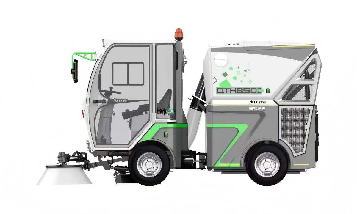 electric sweeper vehicle for urban & industrial use | vacuum cleaning vehicle
