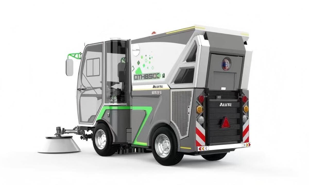 electric sweeper vehicle for urban & industrial use | vacuum cleaning vehicle