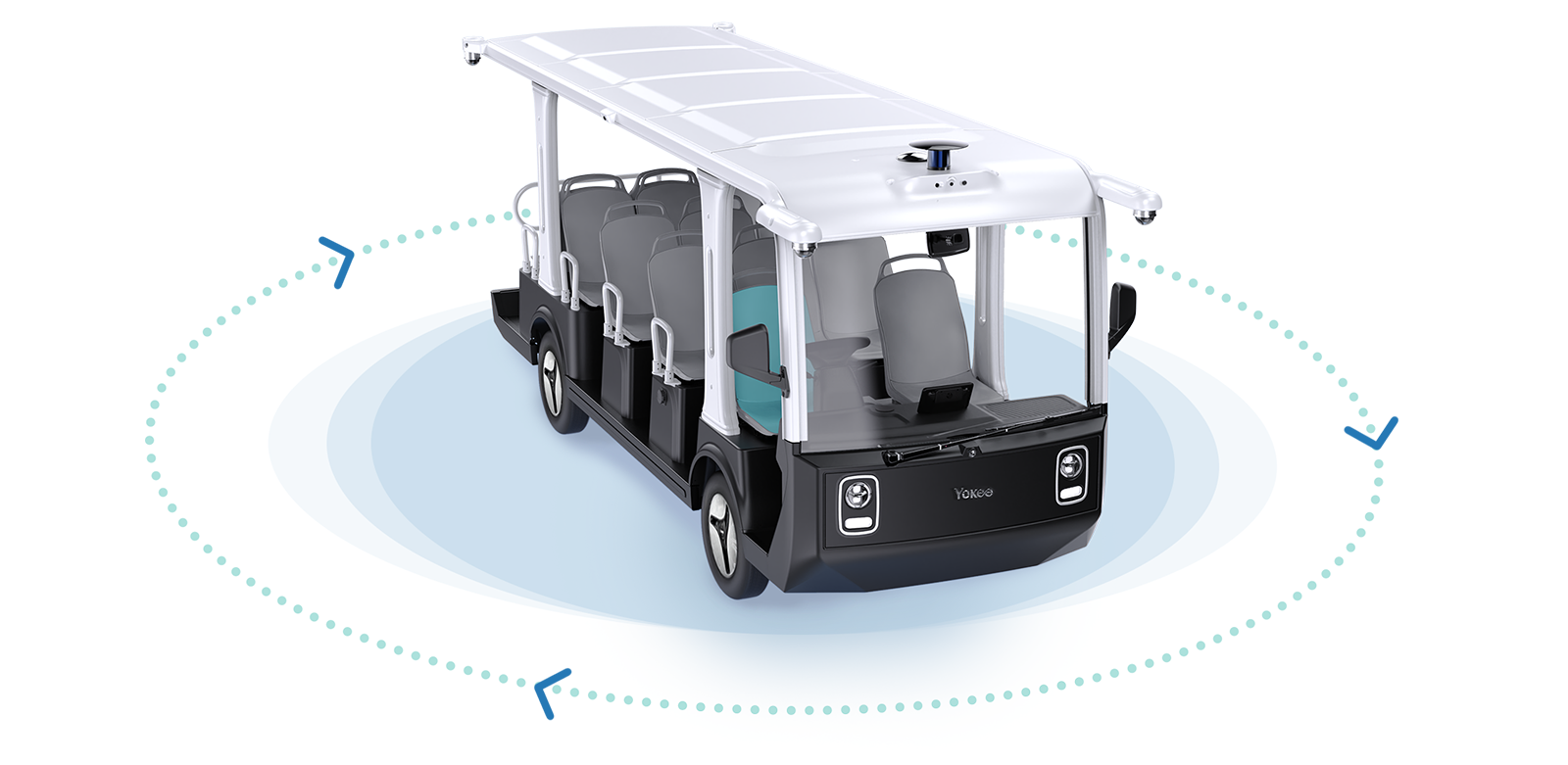 l4 autonomous sightseeing vehicle – 14 seater, lidar perception unmanned vehicle
