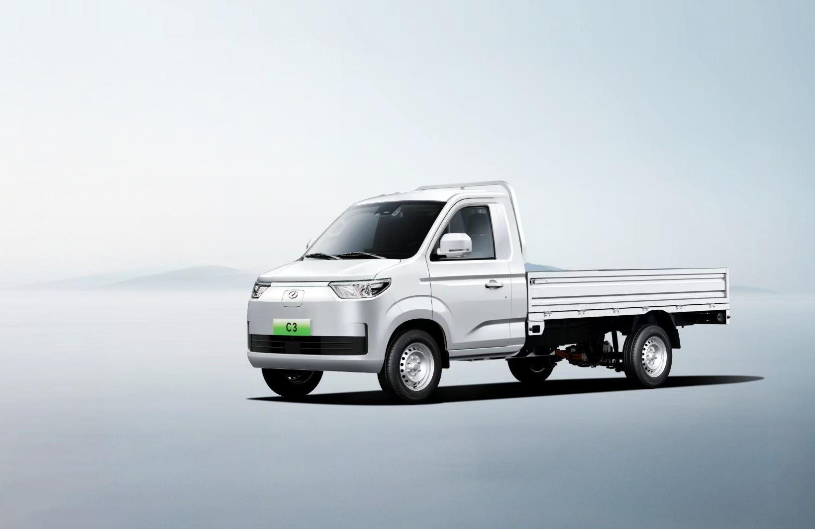 pure electric light truck c3– 327km range, custom built ev elecpickup van