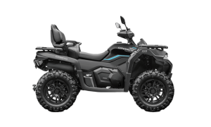 CFMOTO CFORCE 625 Touring Nebula Black ATV with Real-Time 4x4 Drive Dual Disc Brakes 270mm Ground Clearance and 15L Fuel Tank on Highway and Off-Road Trail