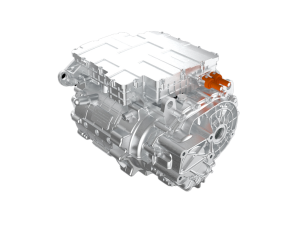 Specification table of EA135 three-in-one parallel shaft electric bridge, detailing motor type, voltage, power, torque, safety standards, dimensions, etc.