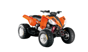 Loncin LX200ATV-S 175cc Sport ATV with CVT Transmission, Dual Front Disc Brakes, Chain Drive, and Aggressive AT21×7-10/AT20×10-9 Tires on Sand Dunes"