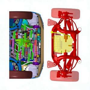Powertrain and transmission system layout Dowway Vehicle