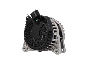 TGNR128 alternator specifications: 14V 130-150A, IP55 protection, -40°C to 125°C operating temperature, dual internal cooling fans, high efficiency >72%, flame-retardant materials, compact design by Dowway Vehicle