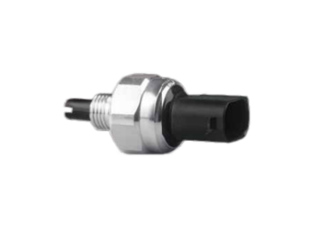 Ceramic capacitive HVAC pressure and temperature composite sensor measuring 0–3400 kPaG and -40°C to +125°C with IP67 protection for climate control monitoring