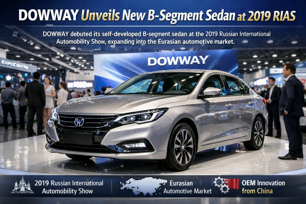DOWWAY B-segment sedan debut at 2019 Russian International Automobility Show RIAS in Moscow