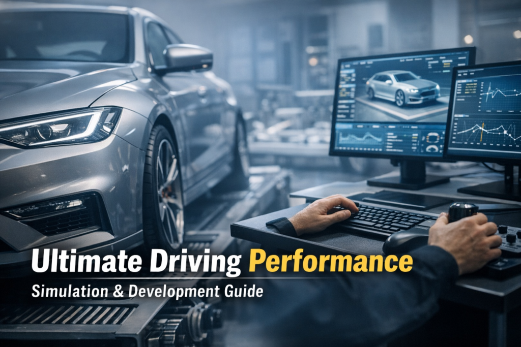 Vehicle driving performance simulation using automotive engineering software and dynamometer testing in a modern laboratory