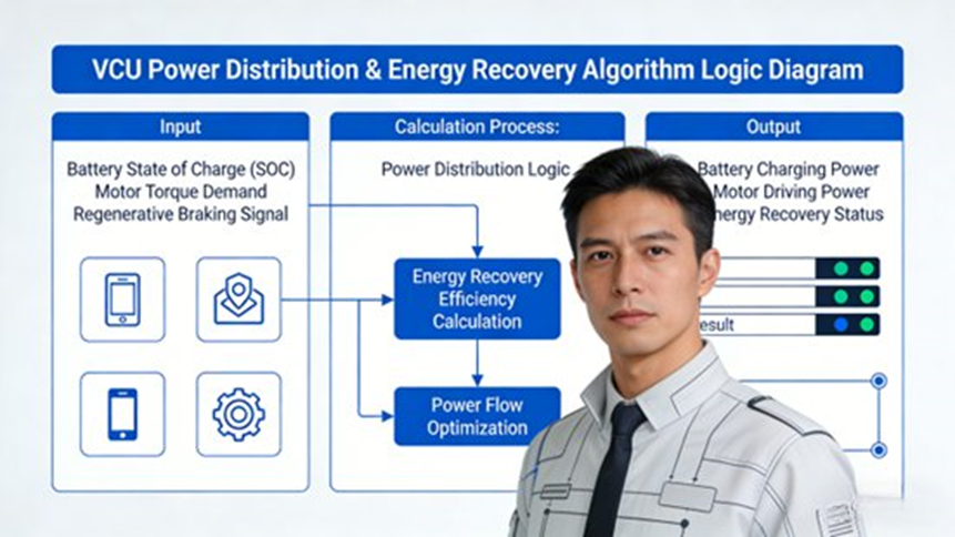VCU Power Distribution and Energy Recovery Algorithm Logic (English High-Definition Image)