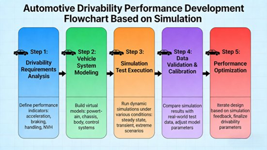 Flow Chart of Automotive Drivability Performance Development Based on Simulation