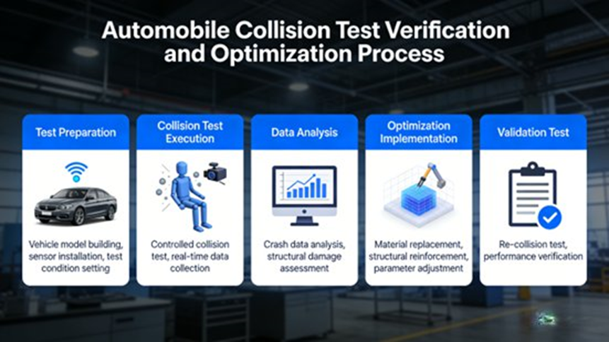 Automobile Collision Test Verification and Optimization Process